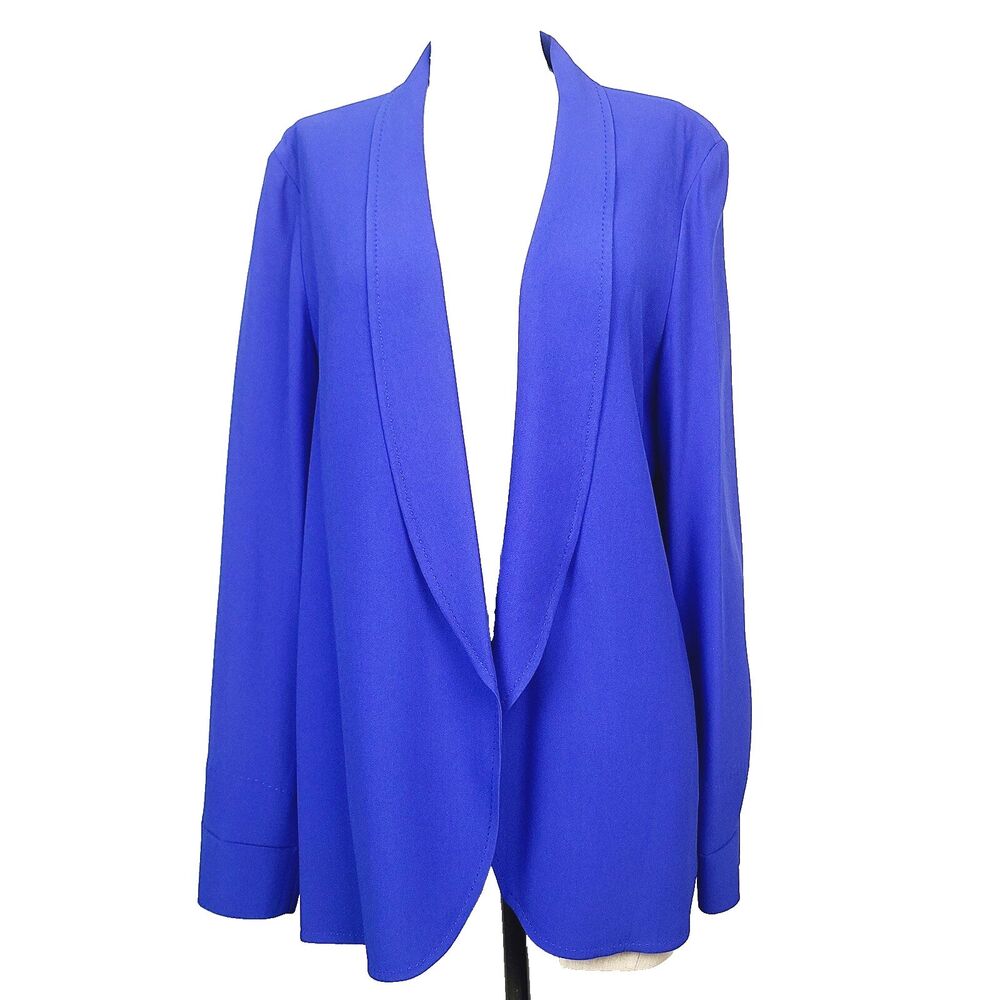 Escada Open Blazer Jacket 40 EU M US Royal Blue Special Occasion Business Attire